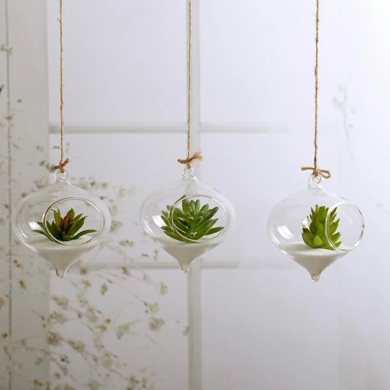 Glass Hanging Ball Planter