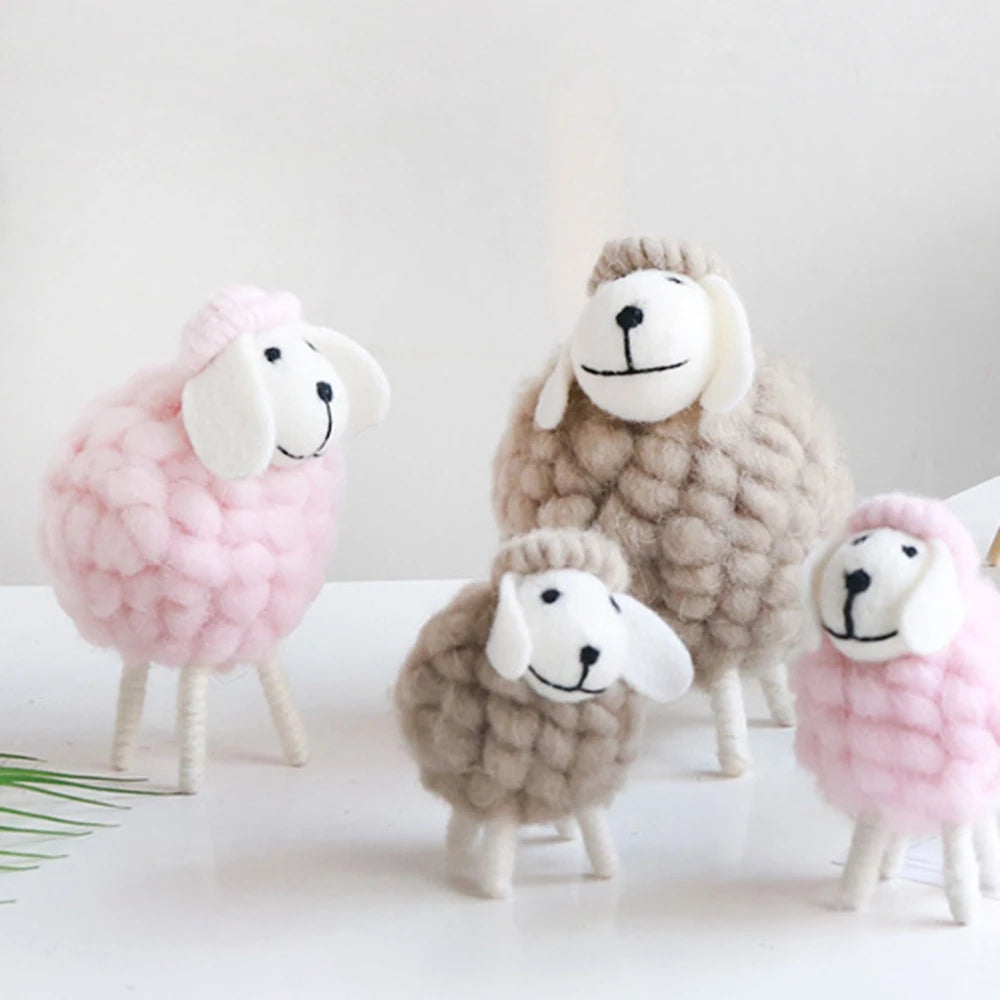 Wool Sheep Figurine