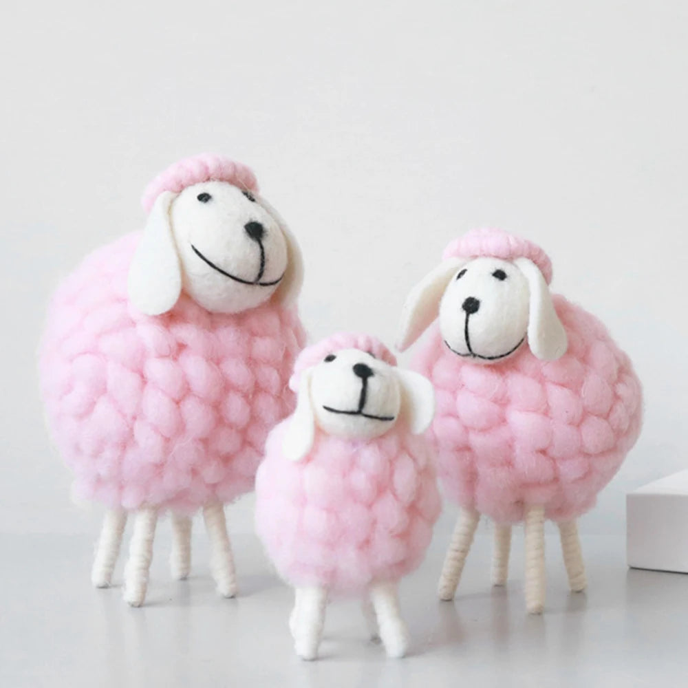 Wool Sheep Figurine