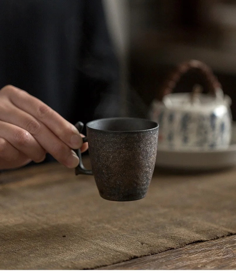 Japanese Retro Ceramic Coffee Dog Mug