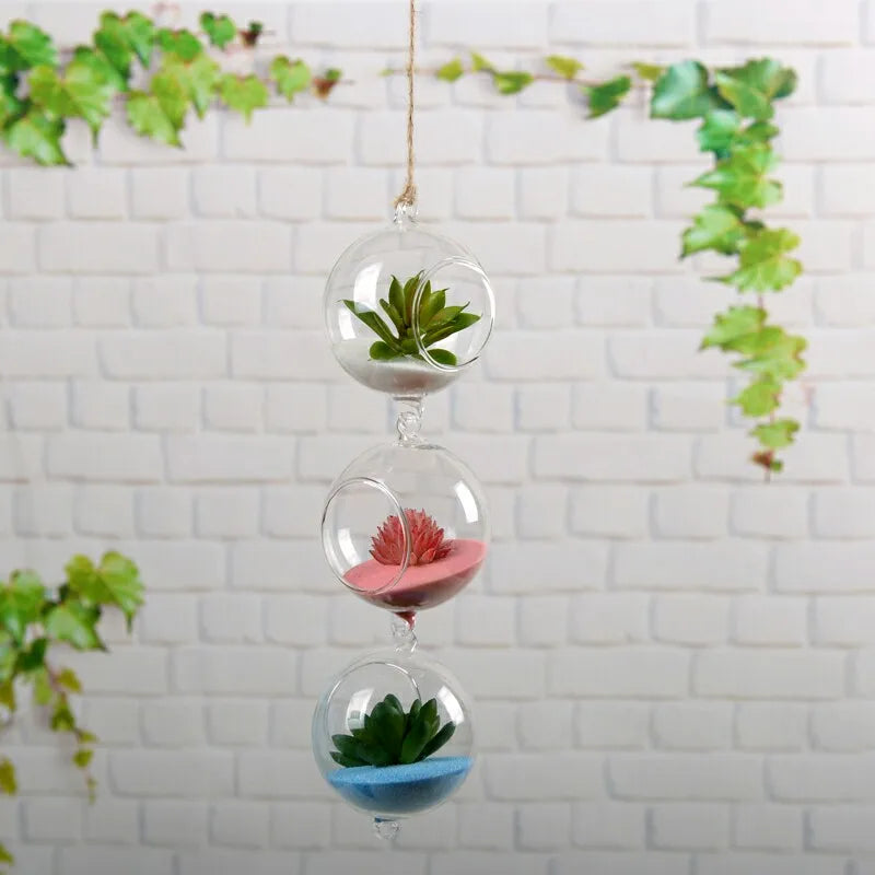 Glass Hanging Ball Planter