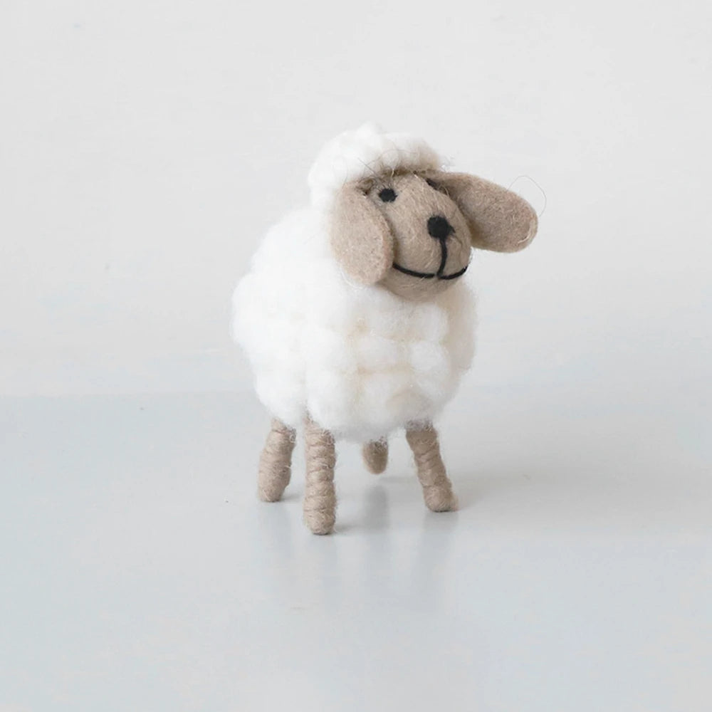 Wool Sheep Figurine