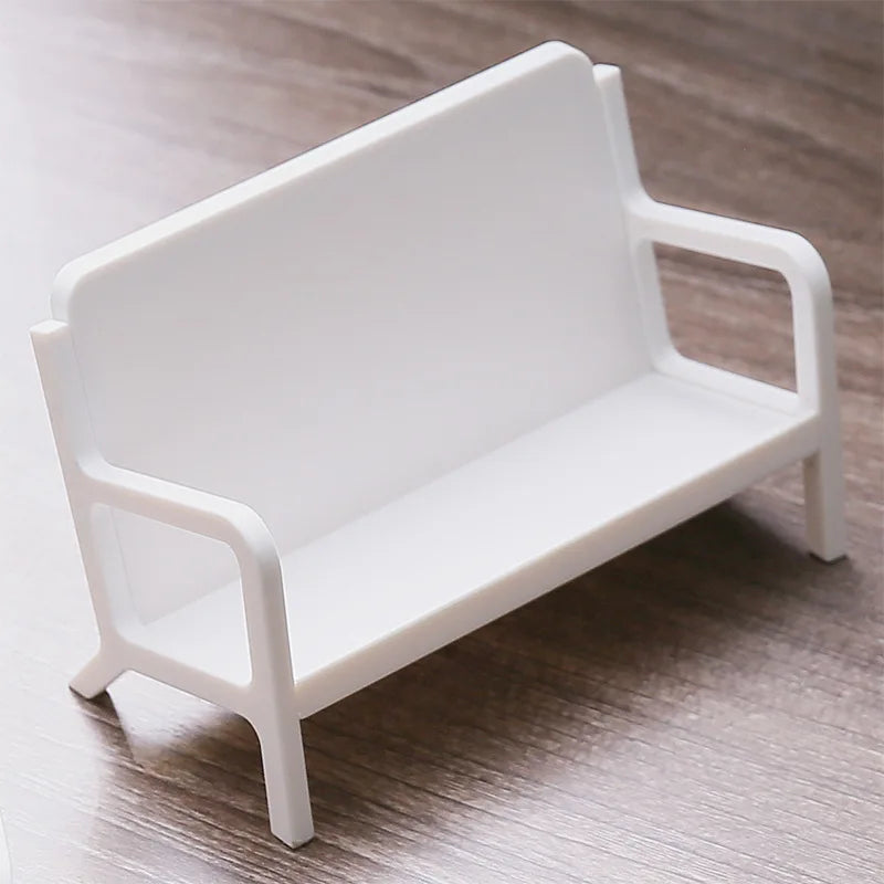 White Bench Style Business Card Holder