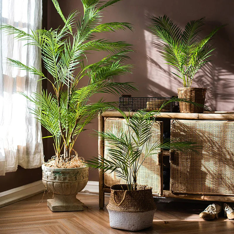 Transform your space with this 125cm Artificial Tropical Palm Plant, featuring lifelike leaves that bring a refreshing tropical vibe indoors or outdoors. Perfect for home, garden, or office decor!