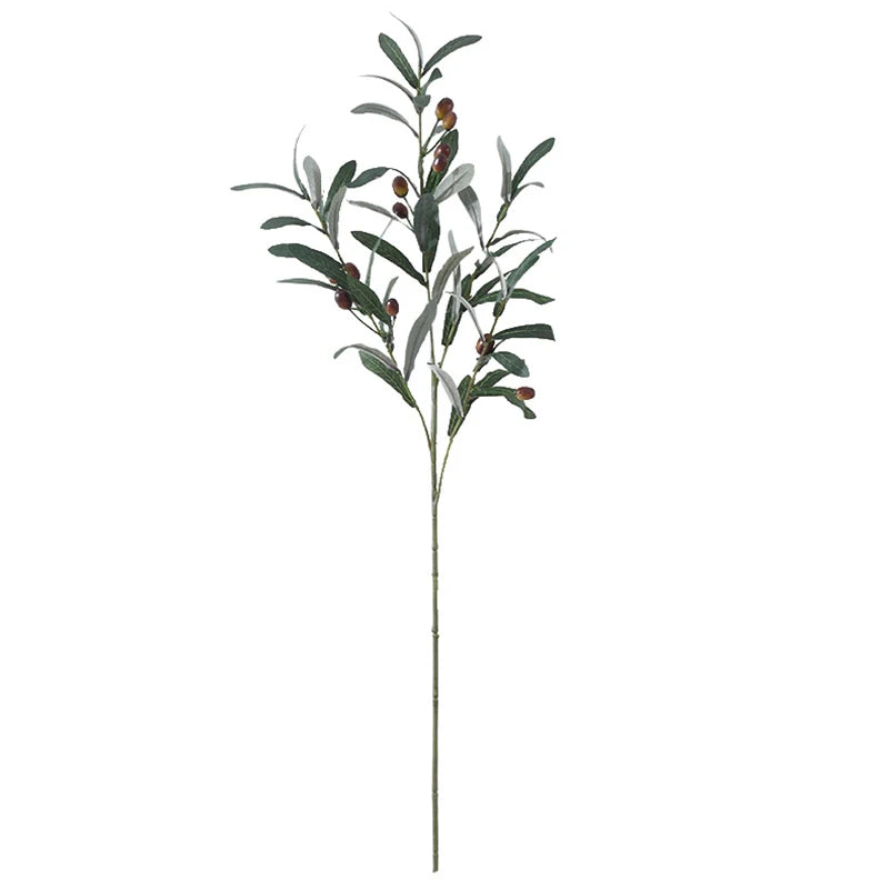 Artificial Olive Green Leaves Tree Branch