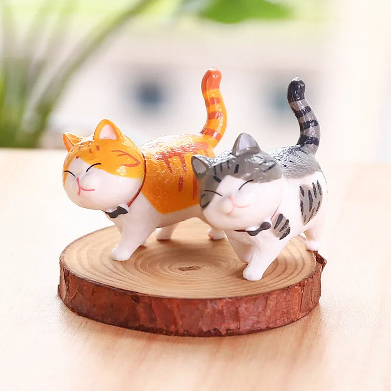 Kawaii Bell Cat Figurines