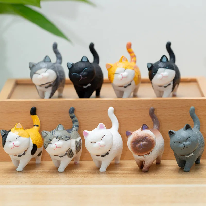 Kawaii Bell Cat Figurines