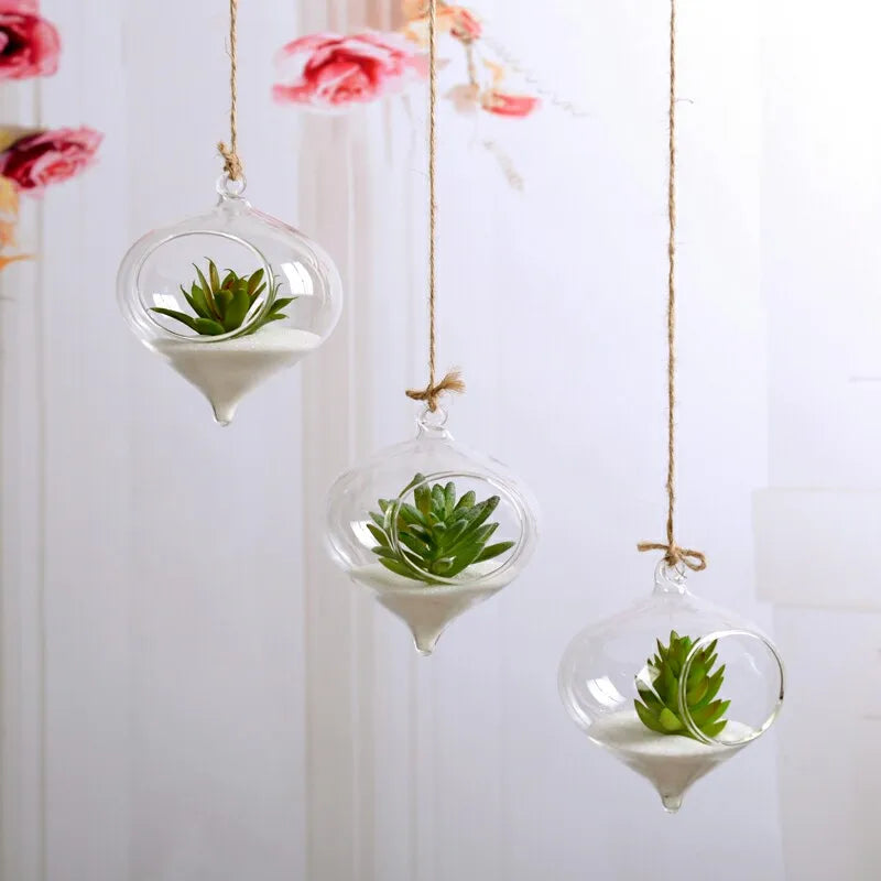 Glass Hanging Ball Planter