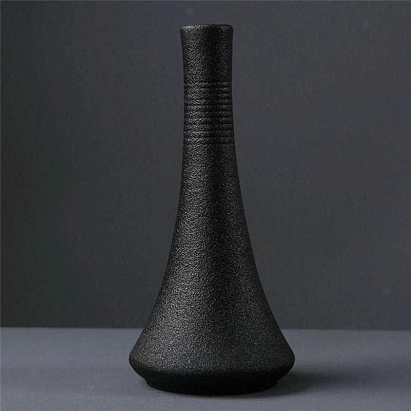 Black Ceramic Small Vases