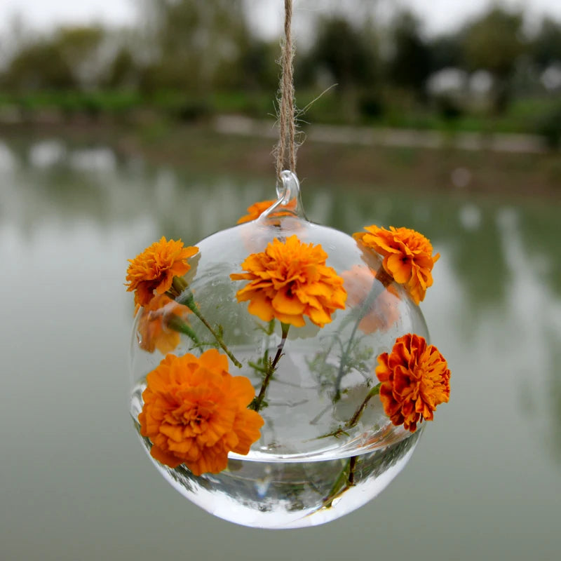 Glass Hanging Ball Planter