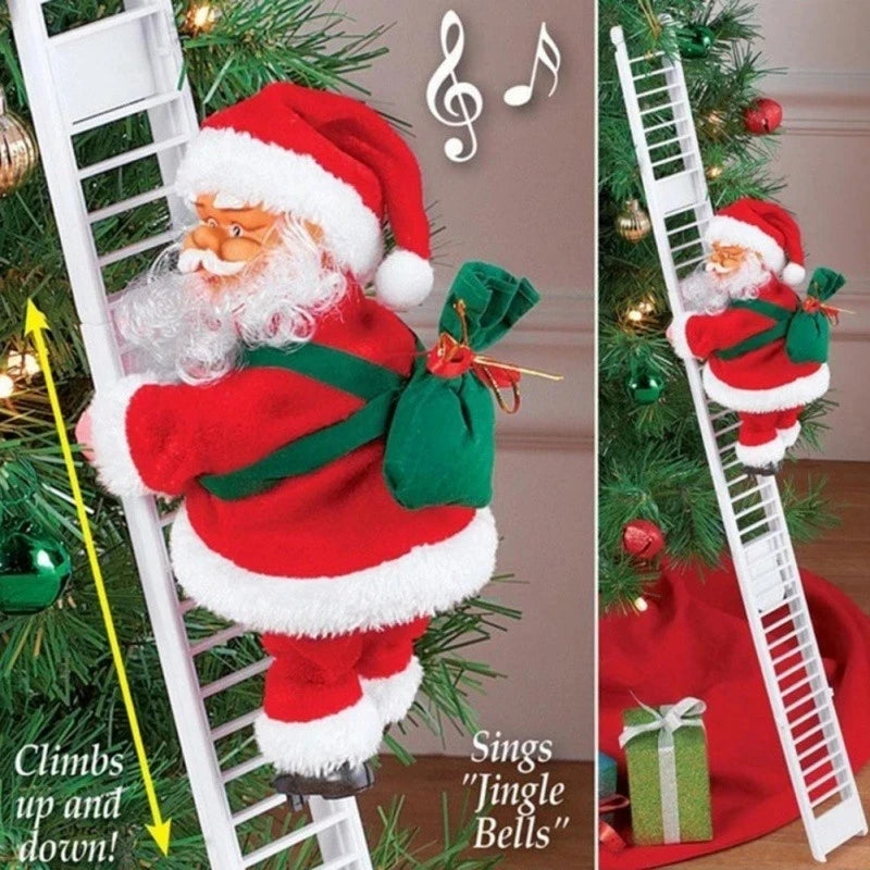 Bring holiday joy with this Musical Santa Claus Climbing Ladder Ornament. High-quality, durable, and filled with festive cheer, it’s perfect for any Christmas decor!