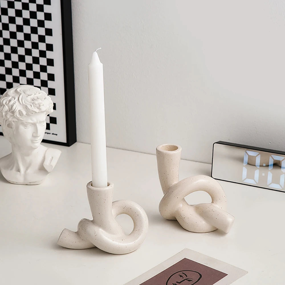 Ceramic Knot Shape Candlestick