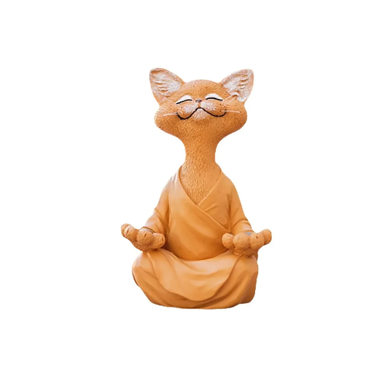 Whimsical Meditating Buddha Cat Figurine