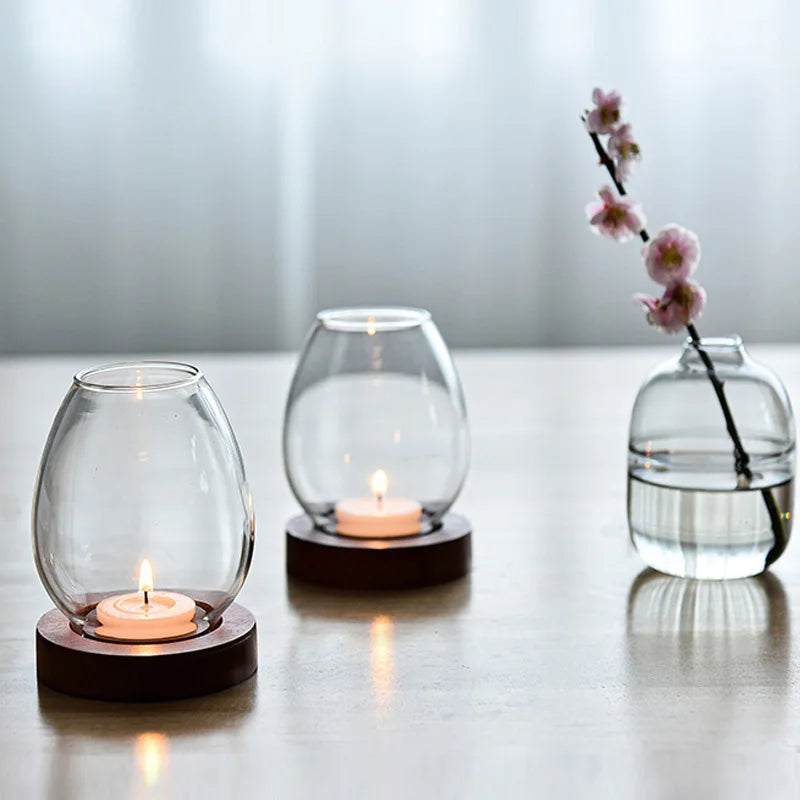 Retro Round Glass Candlestick Ornament