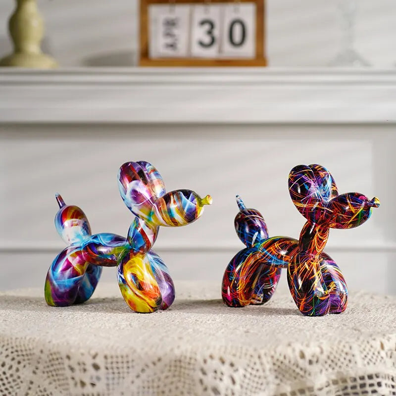 Resin Graffiti Balloon Dog Pop Art Home Decor