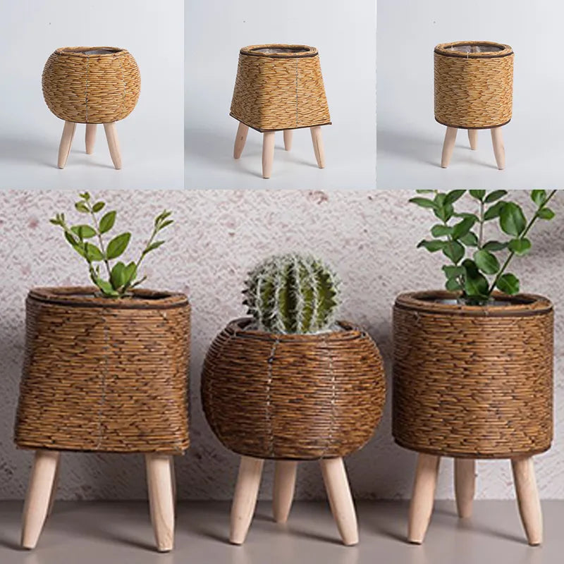 Elevate your garden or indoor space with our faux rattan flower stand. Sturdy, stylish, and perfect for showcasing bonsai plants.