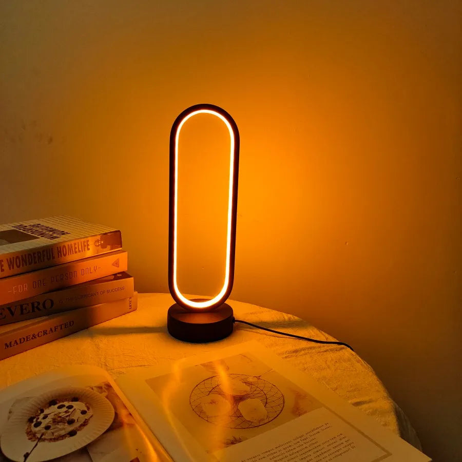 Three-Color Dimming Ring Night Lamp