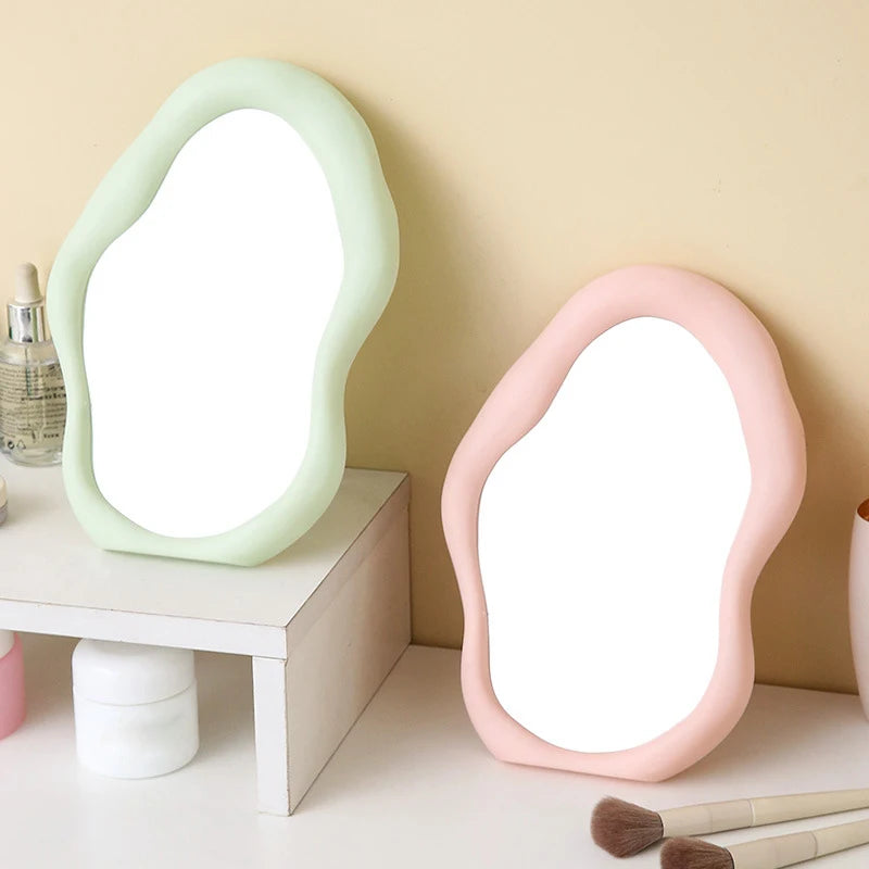 Decorative tabletop makeup mirror