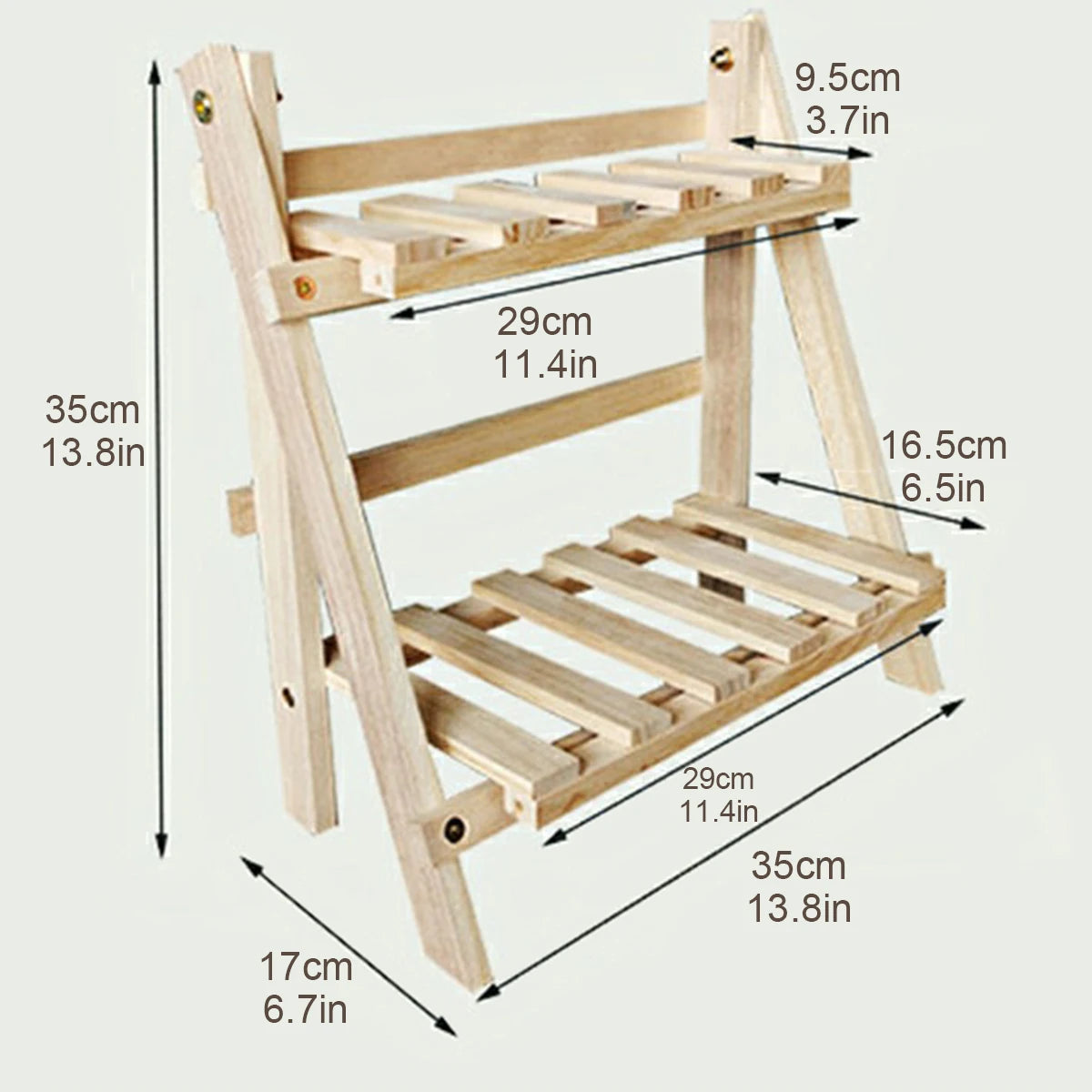 Wooden 2-Layer Desktop Storage Rack