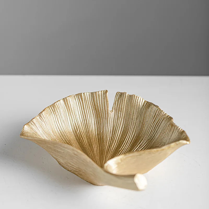 Golden Resin Ginkgo Leaf Tray