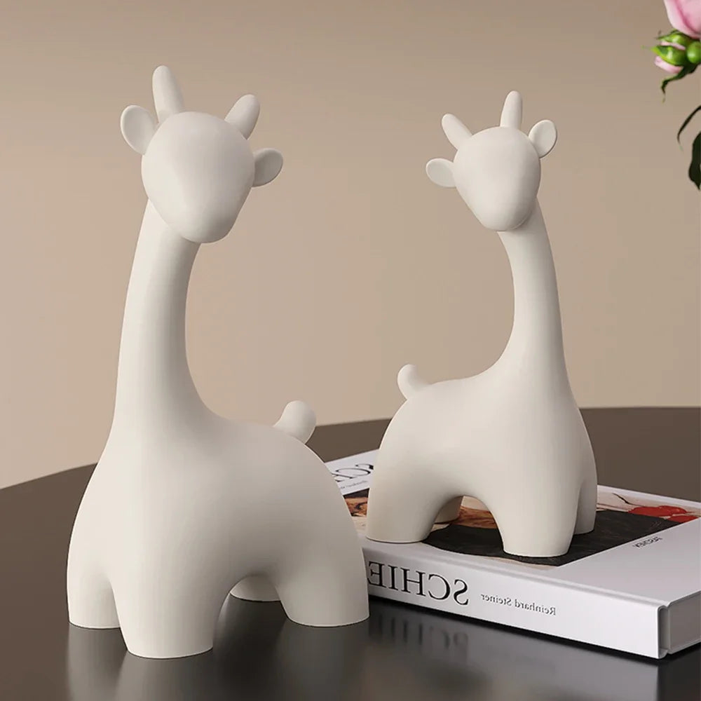 Charming Modern Resin Deer Figurine