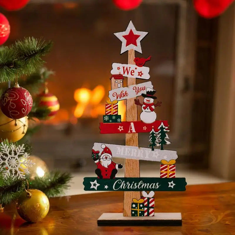 Desktop Christmas DIY Tree with Santa