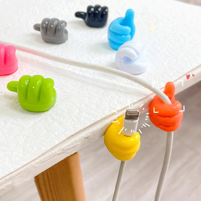 Silicone Thumb Wall Hook Cable Clip