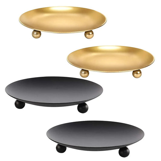 Elevate your decor with sleek metal candle holders, perfect for tea lights or pillar candles. Rust-resistant, durable, and elegant in black or gold. Ideal for home or events!