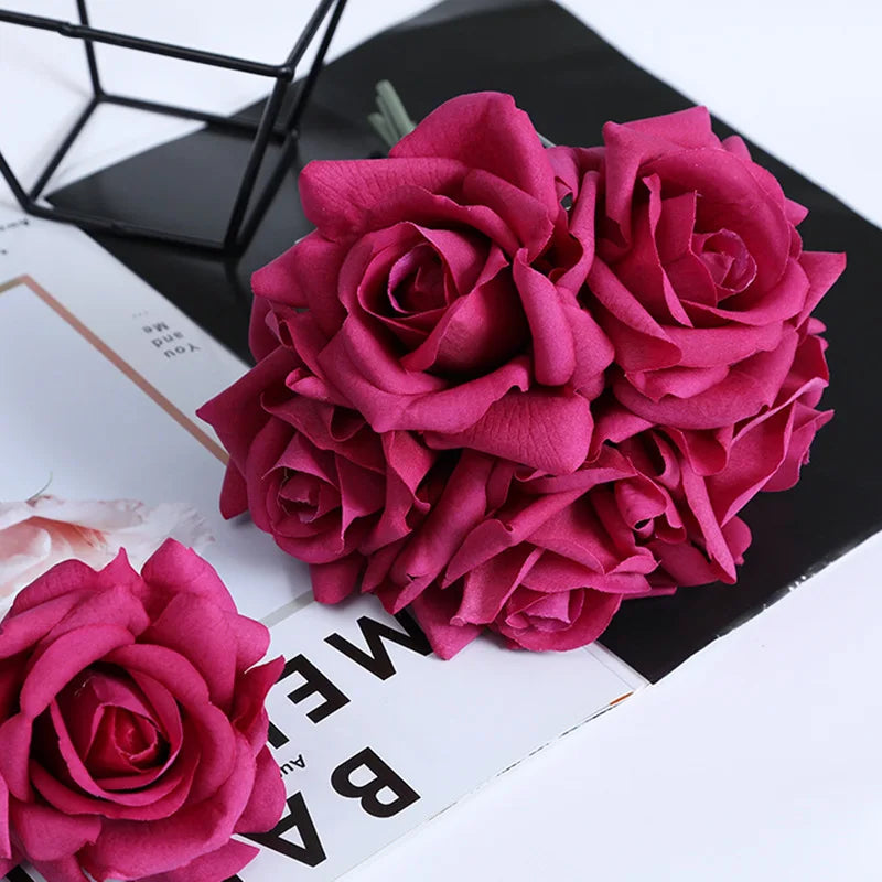 Real Touch Big Rose Bouquet- Artificial Flowers