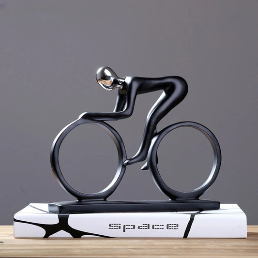 Abstract Resin Cyclist Figurine