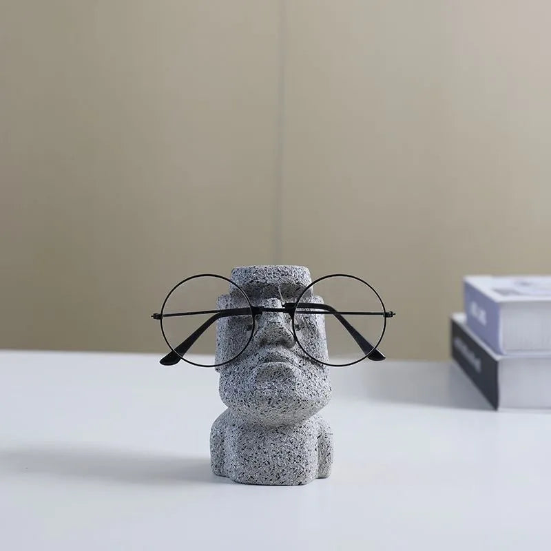 Moai Glasses Holder Figurine