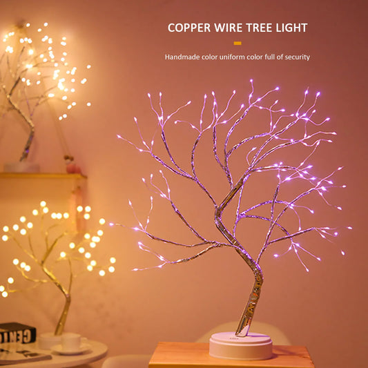 Brighten your home with our 20-inch Tabletop Bonsai Tree Light. Featuring 108 warm white LEDs, flexible branches, and dual power modes, it adds charm and versatility to any space.