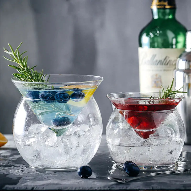 Round Ball Cocktail Glasses Wine Cup Set