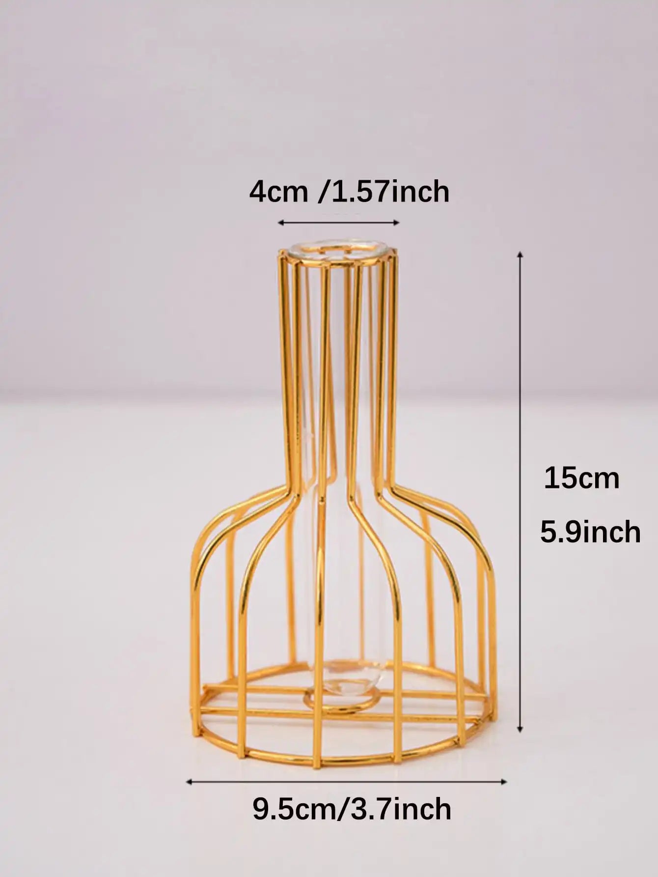 Gold Wrought Iron Test Tube Vase