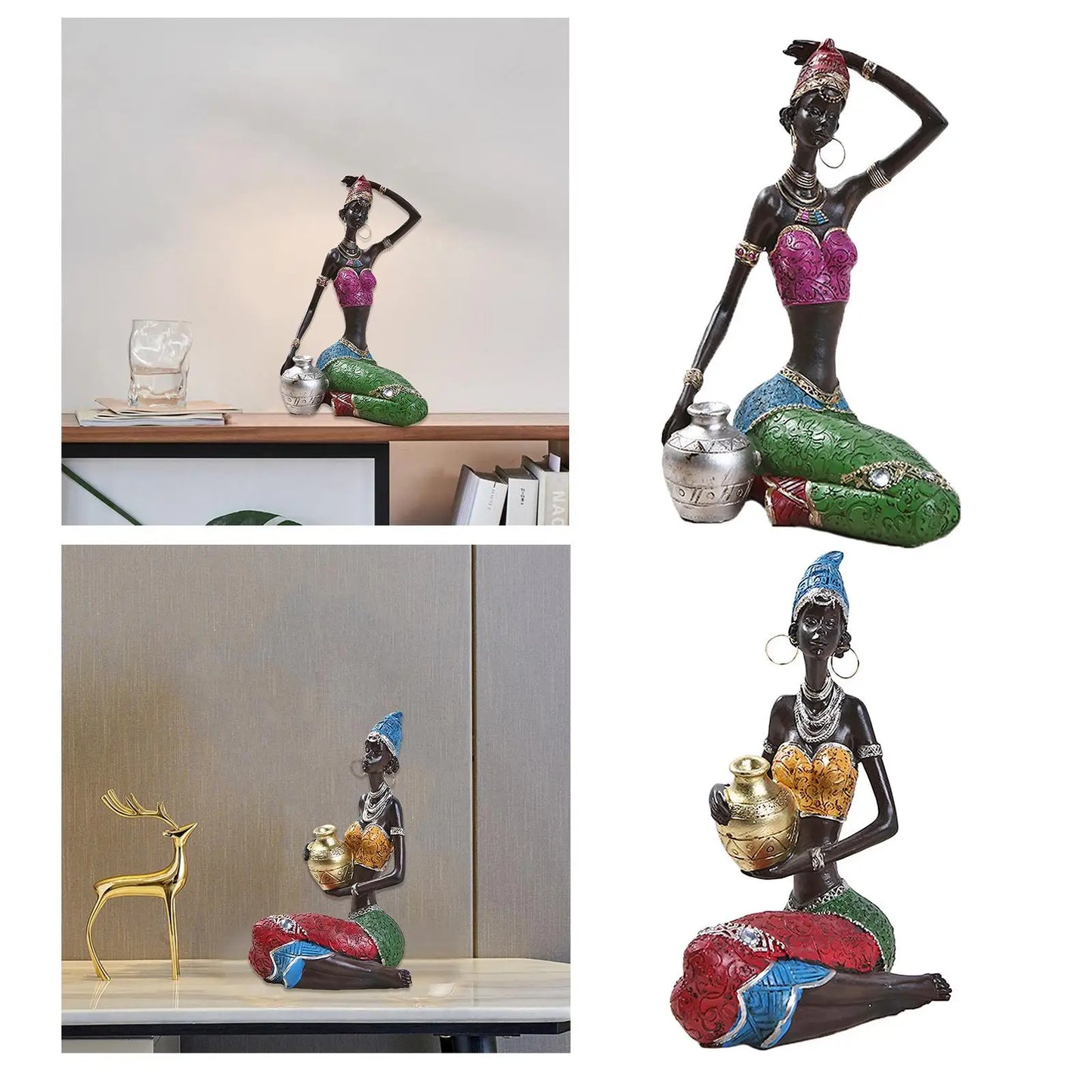 Creative African Resin Sculpture