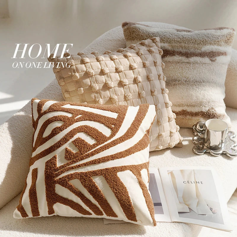 Elevate your space with our Nordic Throw Pillow Covers, featuring elegant cream accents. Eco-friendly and crafted for comfort, they make a perfect gift!