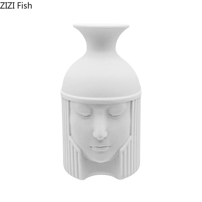 Creative Warrior Head Ceramic Vase