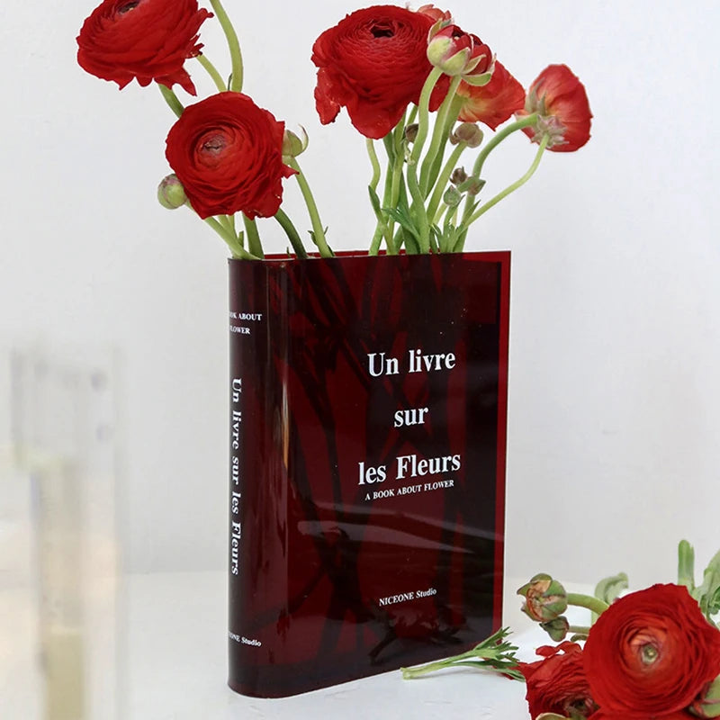 Modern Acrylic Book Vase