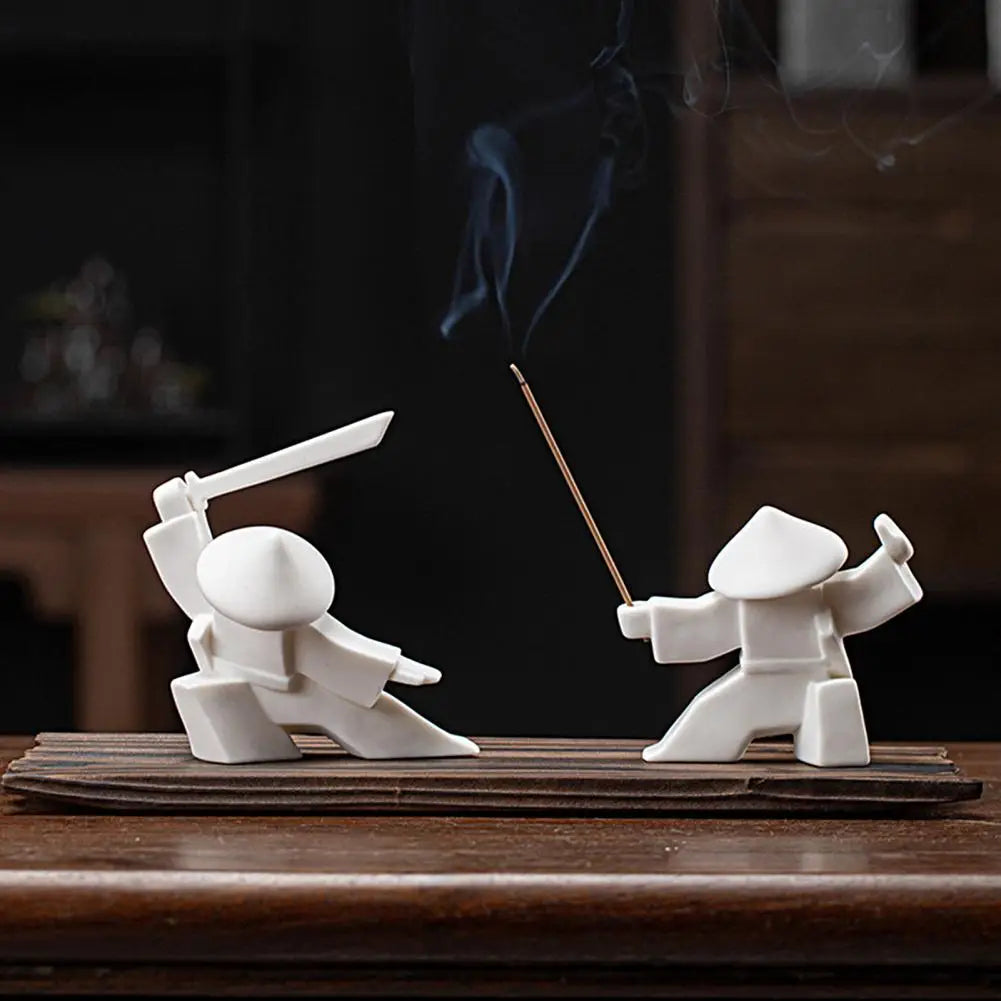 Chinese Swordsman Incense Burner