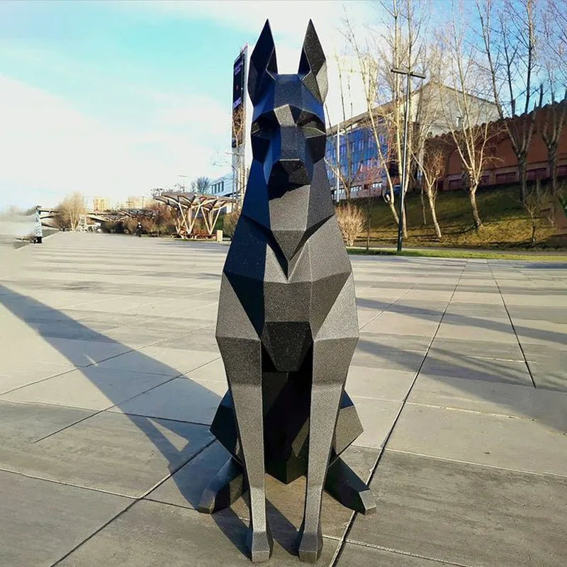 Doberman 3D Animal Sculpture DIY Papercraft Model