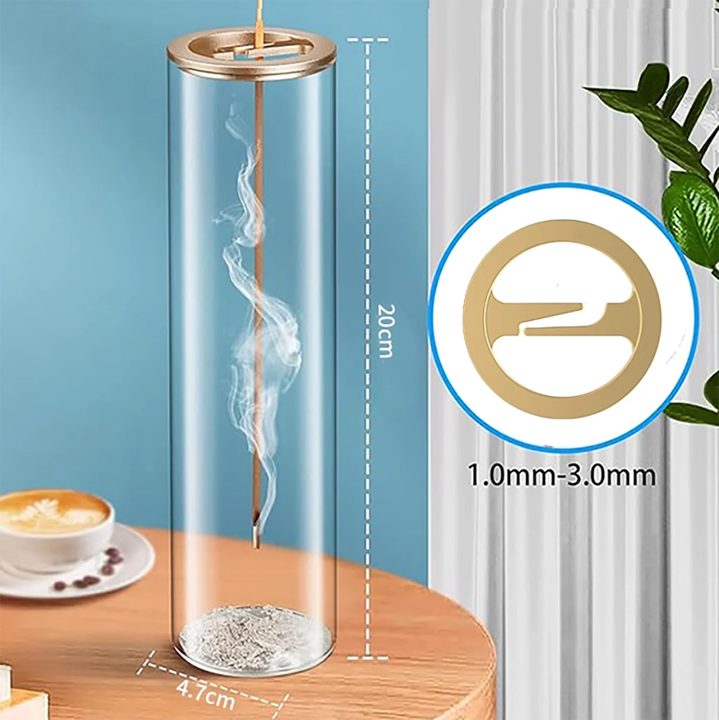 Elegant Ash-Free Glass Incense Holder