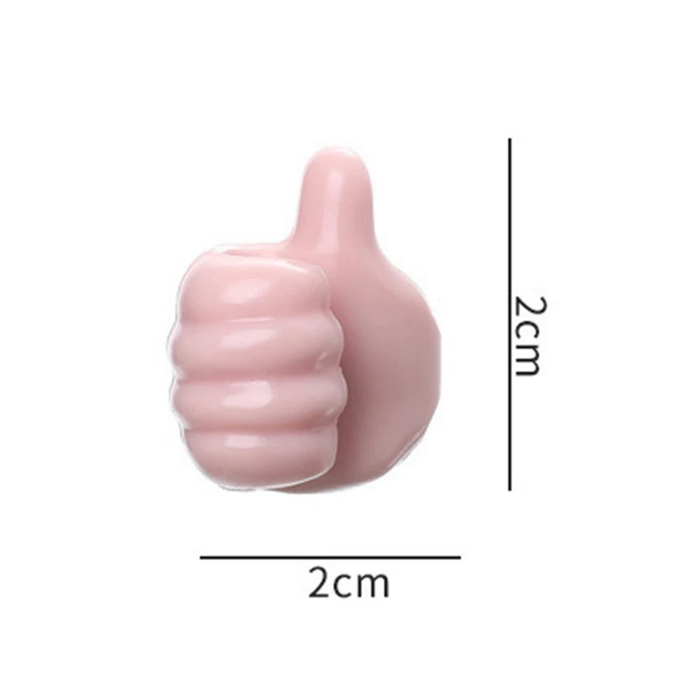 Silicone Thumb Wall Hook Cable Clip