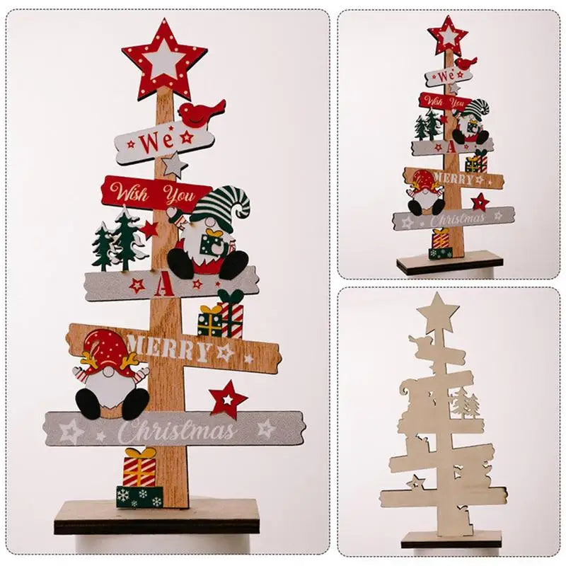 Desktop Christmas DIY Tree with Santa