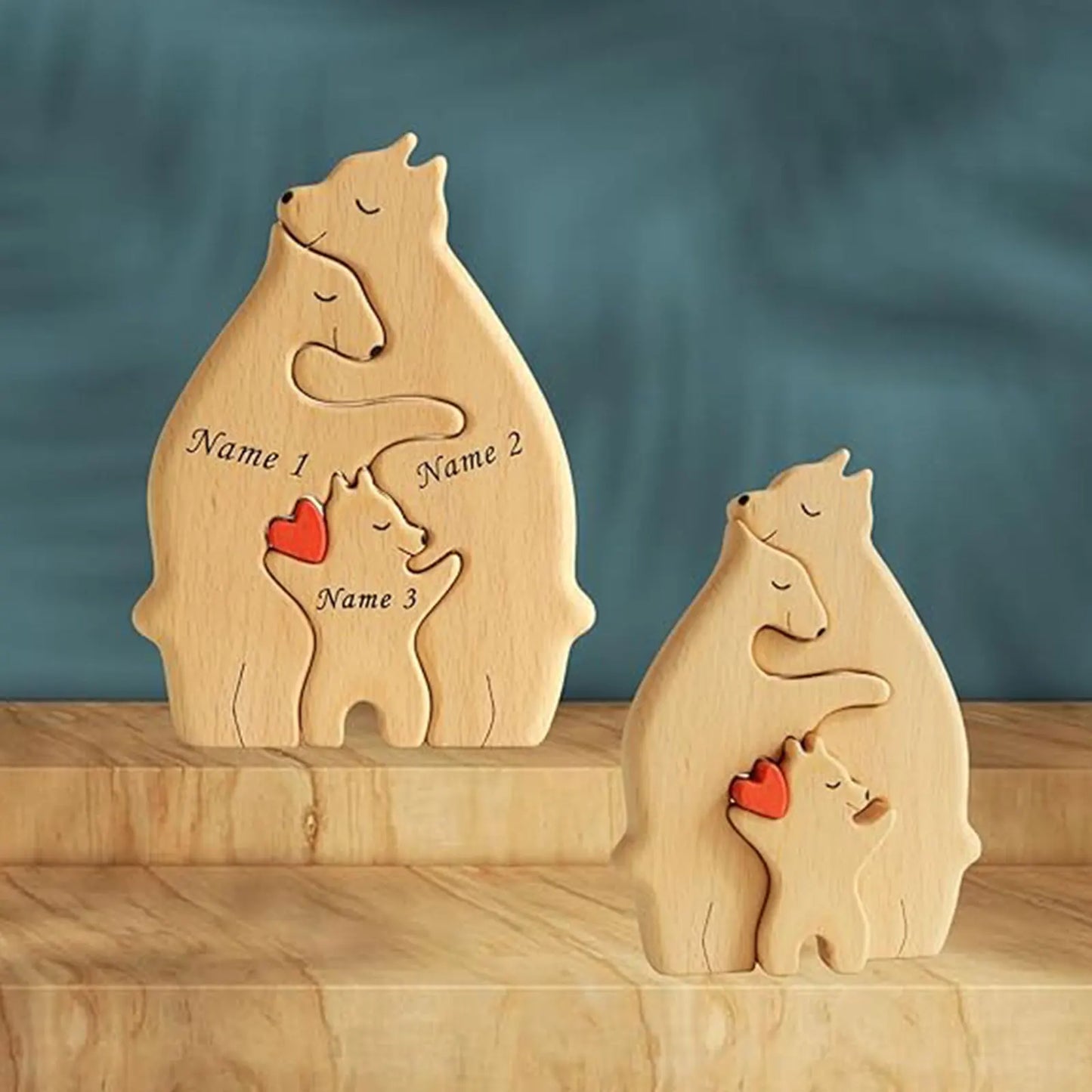 Cute Wooden Bear Family Puzzle for Home Decor and Gifts