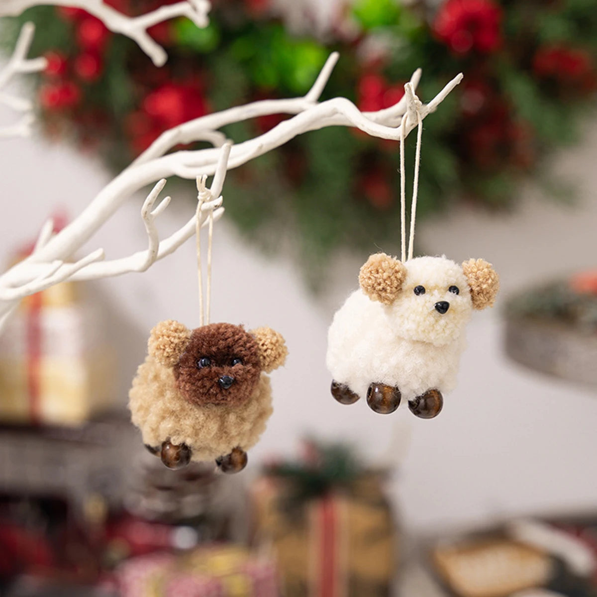 Cute Puppy Felt Christmas Ornaments