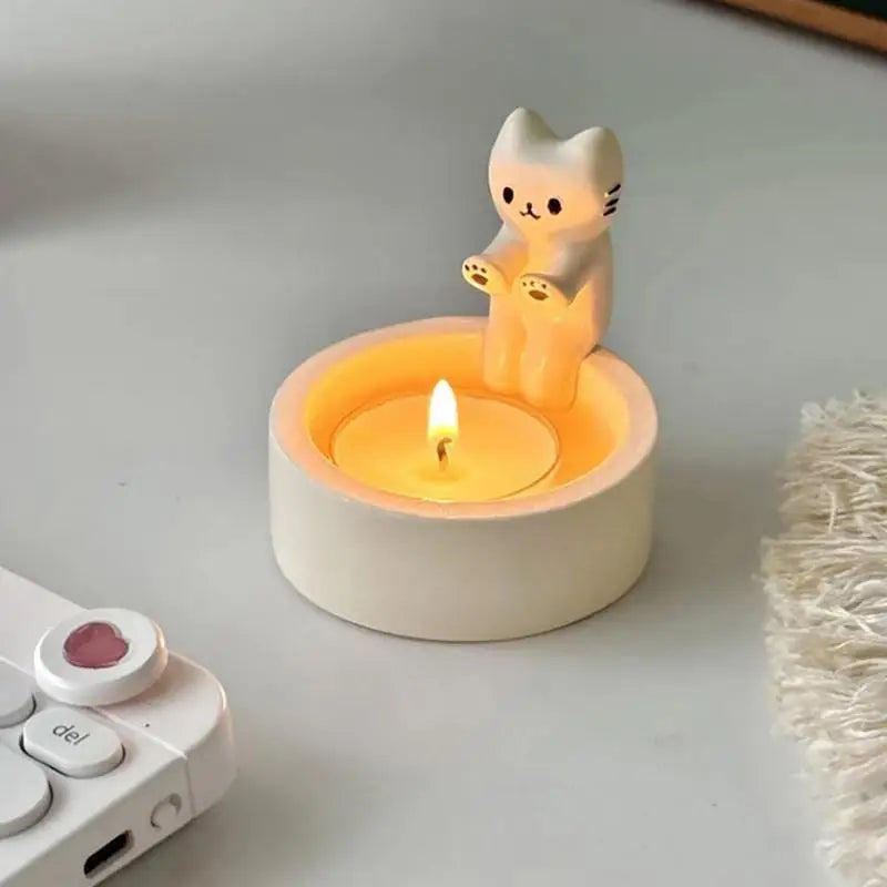 Aromatherapy Cute Kitten Candle Holder