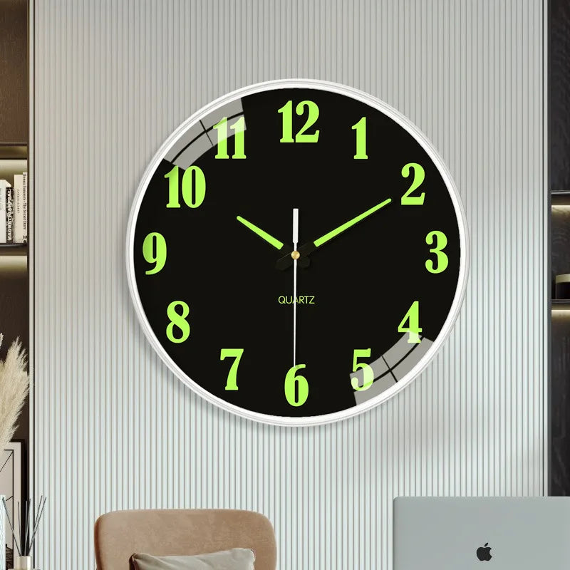 Luminous Silent Wall Clock