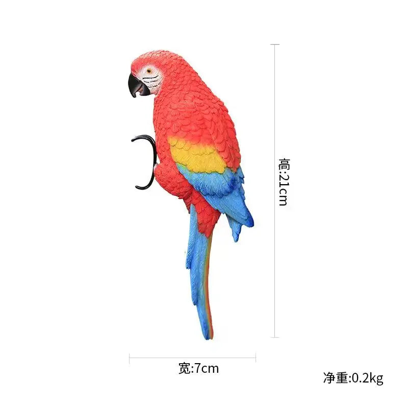 Parrot Resin Sculpture for Plants