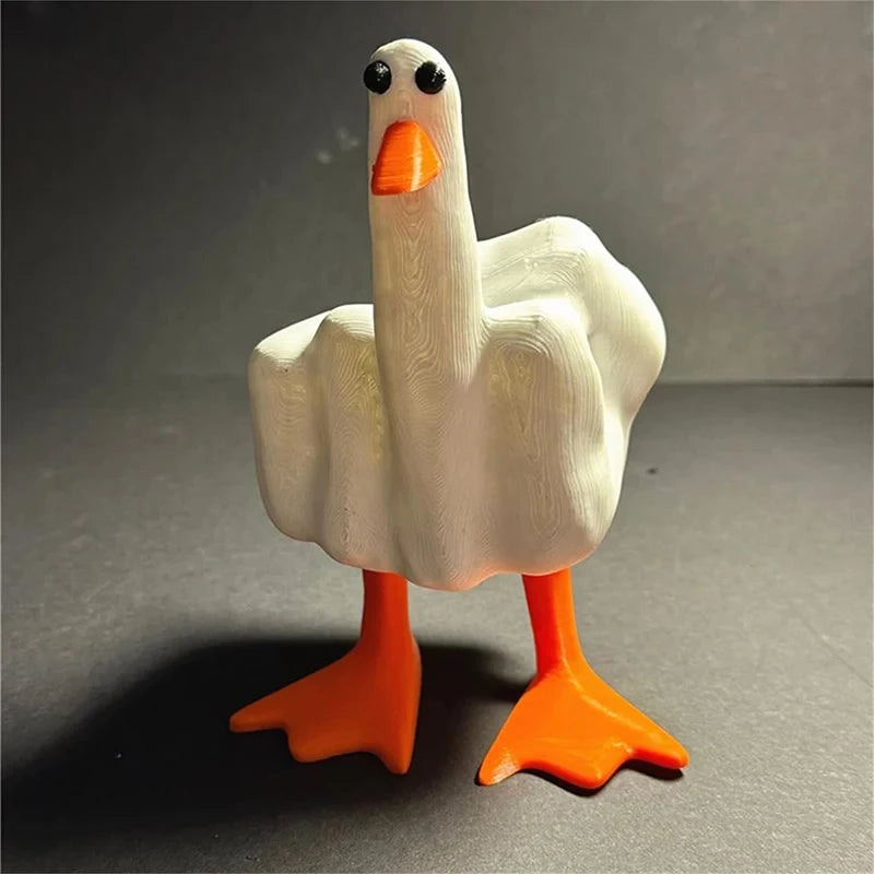 Cheeky Duck Middle Finger Statue