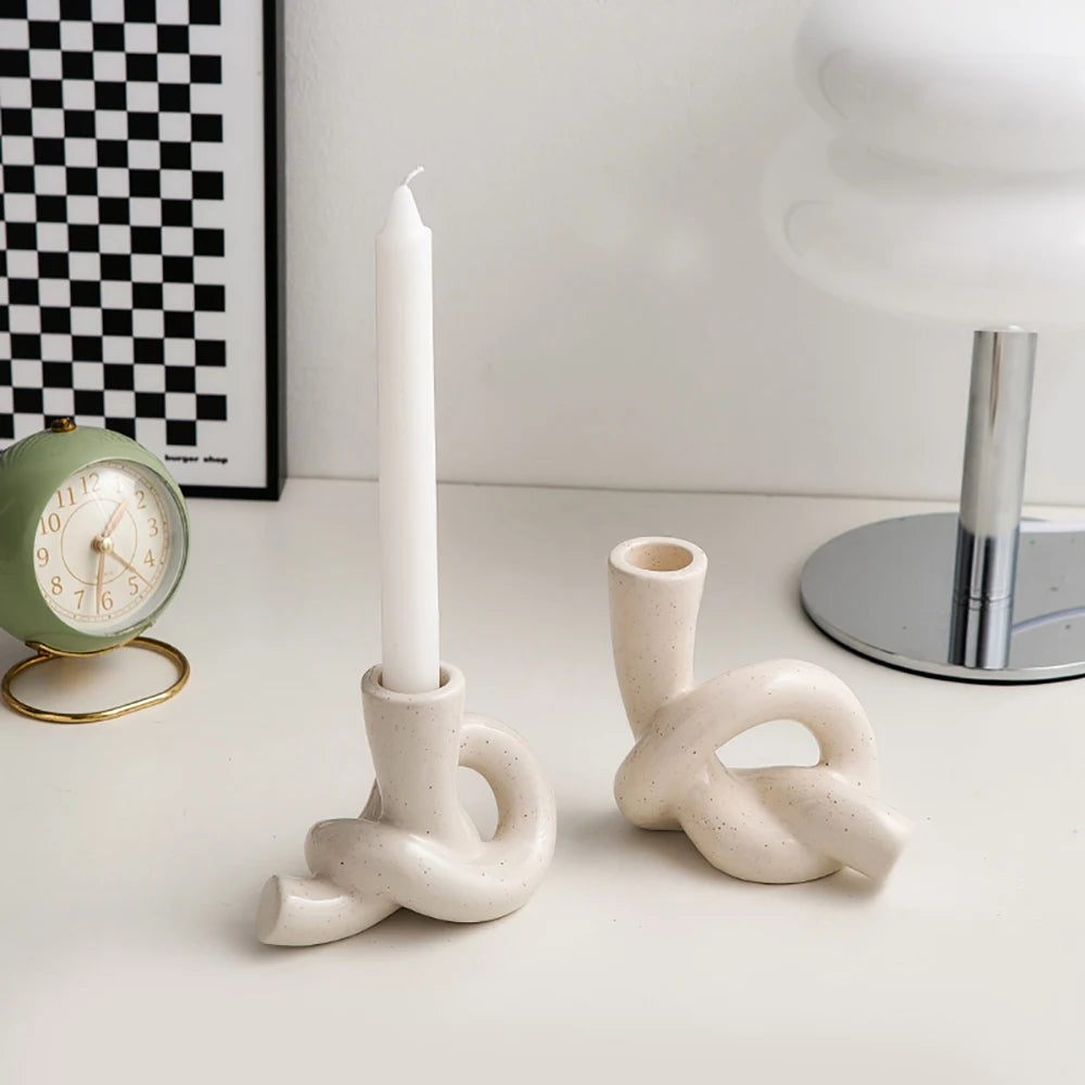 Ceramic Knot Shape Candlestick